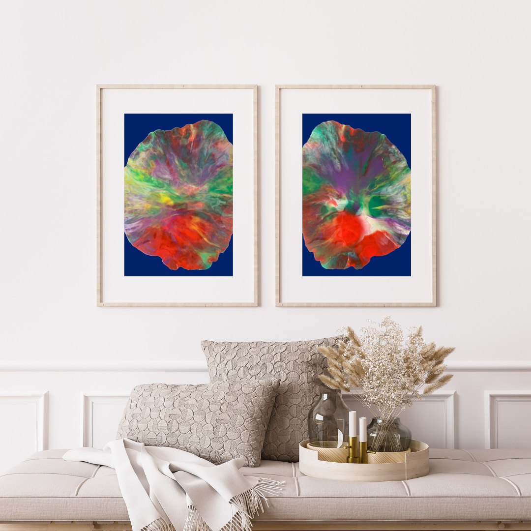 Tulips printable wall art made from recycled plastic bottle tops artwork instant download Jagoda Jay Sudak Keshani