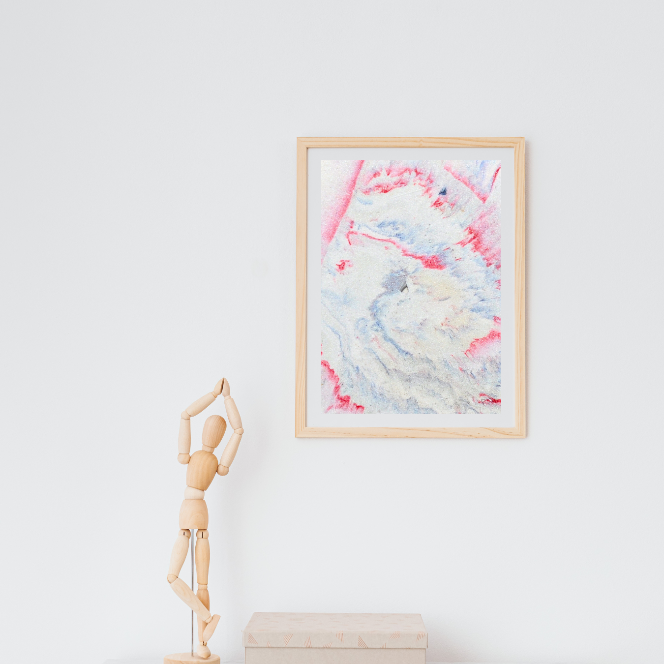 Red Snow v2 Digital Wall Art by Jagoda Jay Sudak Keshani printable art white blue red abstract instant download modern art decor recycled plastic modern abstract art