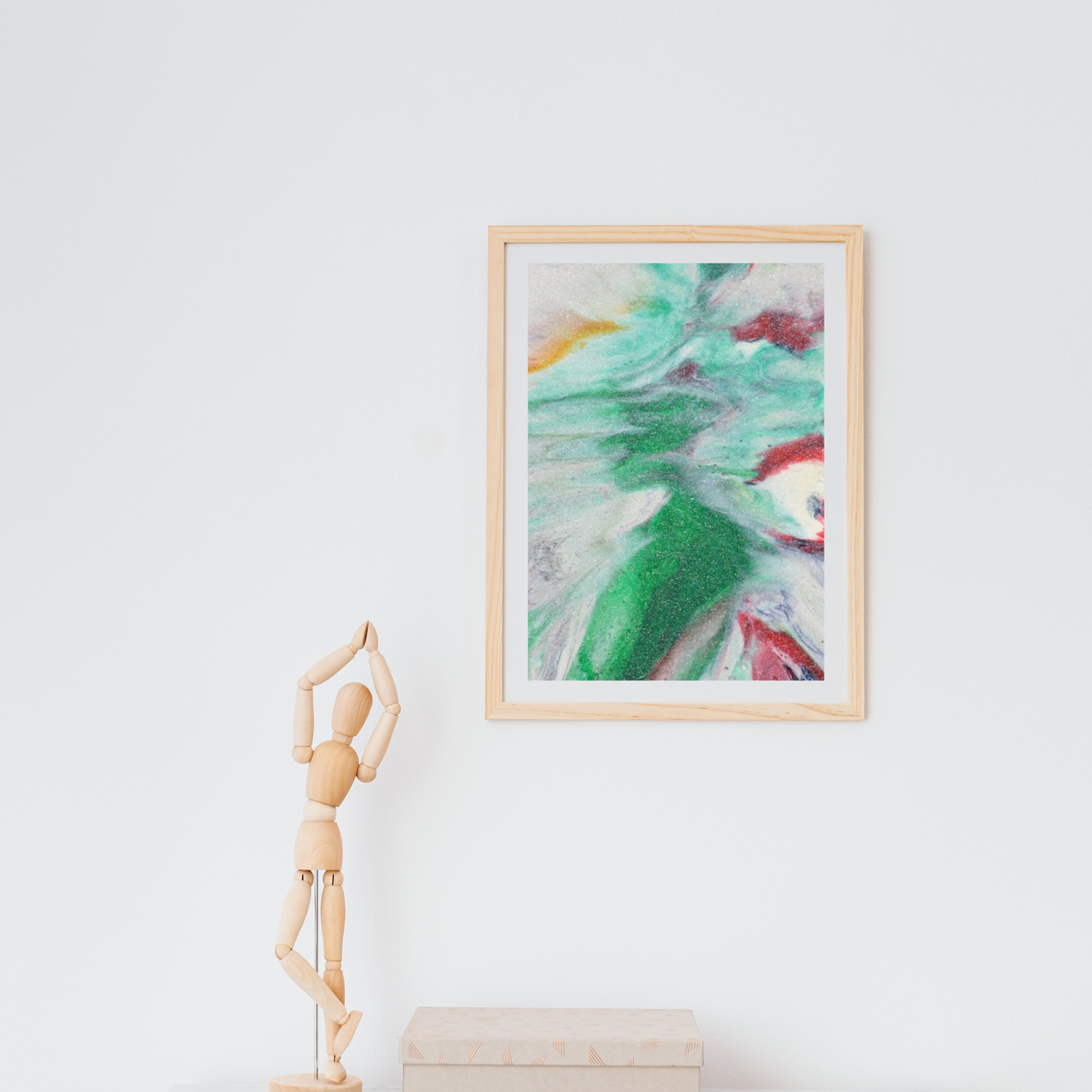 Green River Digital Wall Art by Jagoda Jay Sudak Keshani August 2019 abstract red green recycled plastic nft pdf wall decor printable instant download melted plastic