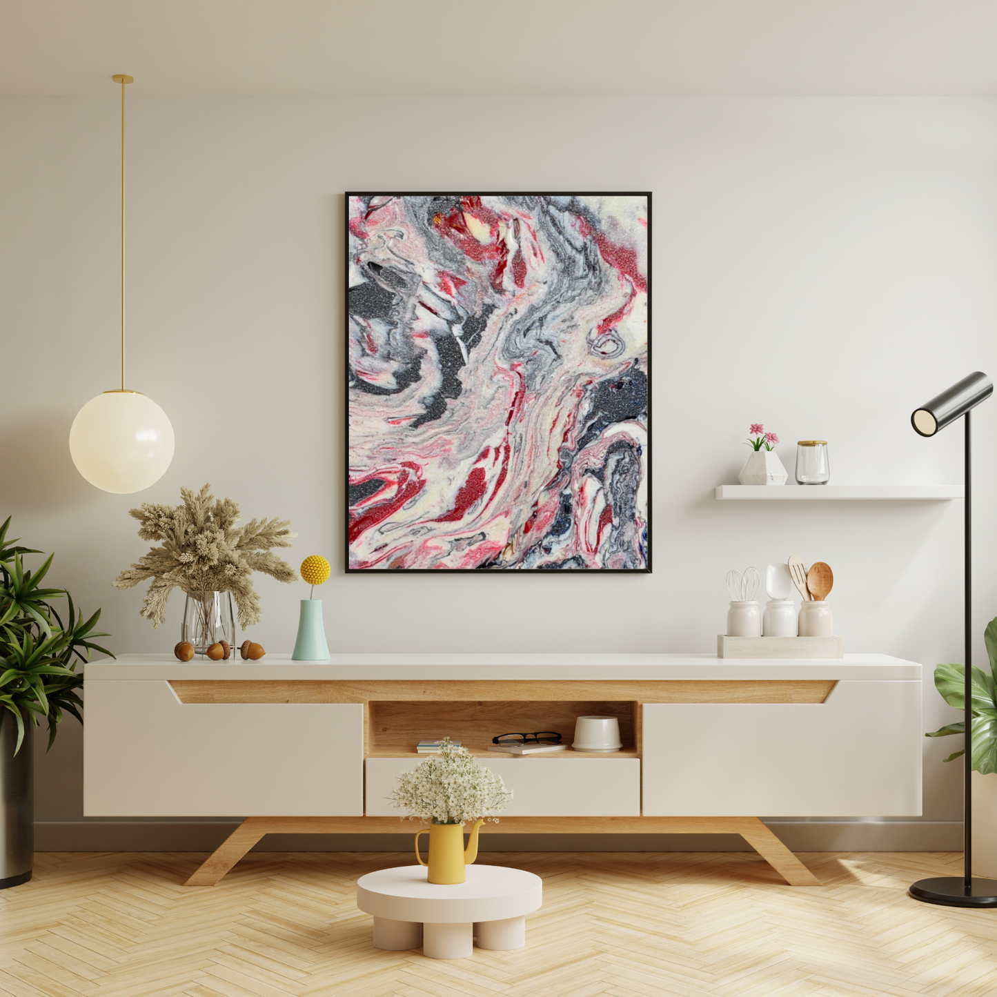 Red Marble Abstract Art Wallart interior decor diy printable instant download pdf nft recycled plastic wall art print