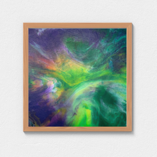Abstract recycled plastic bottle tops printable art artwork wallart instant download affordable art nftart green purple abstract crocuses London artist