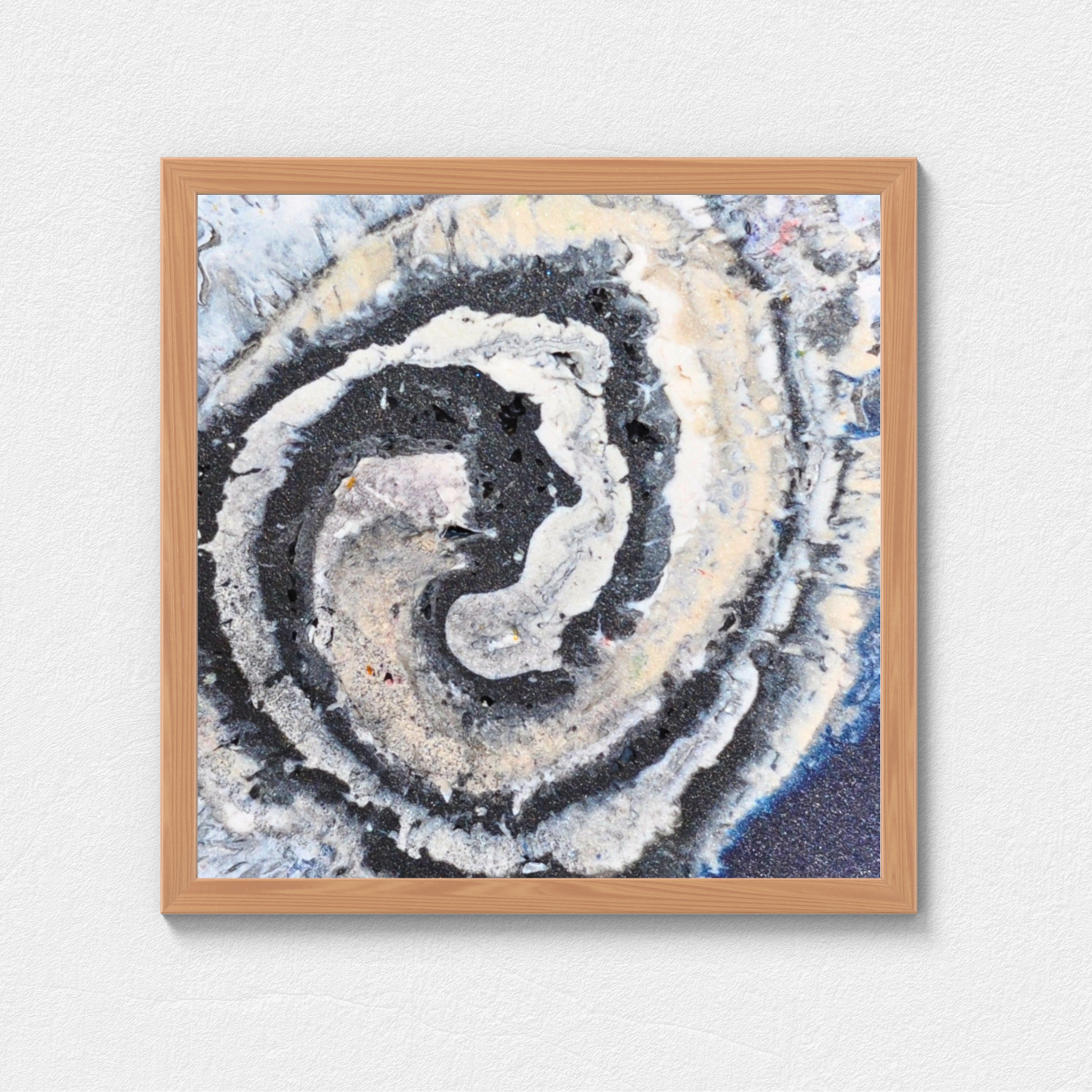 Spiral Digital Wall Art by Jagoda Jay Sudak Keshani printable wall decor nft pdf digital download modern interior decoration black white blue abstract art