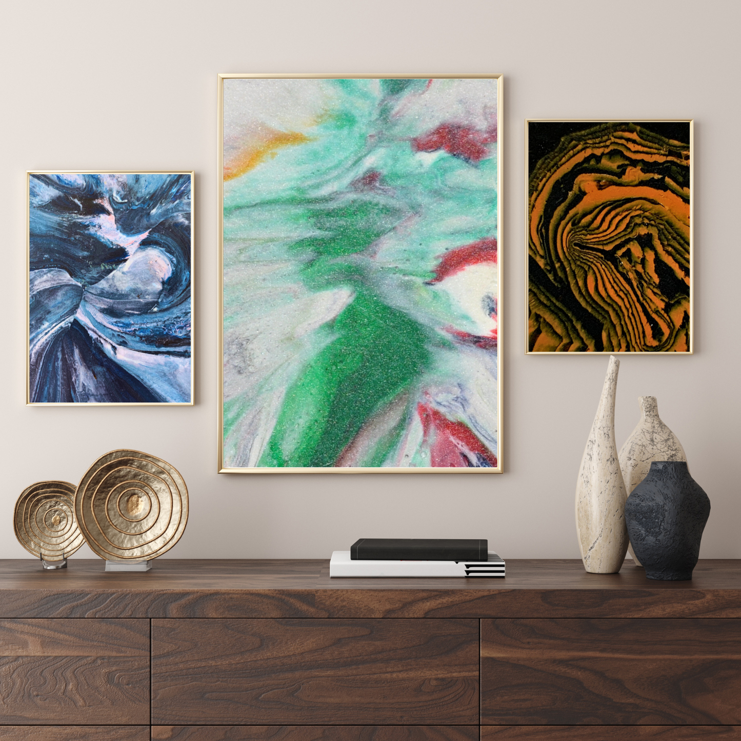 Green River Digital Wall Art by Jagoda Jay Sudak Keshani August 2019 abstract red green recycled plastic nft pdf wall decor printable instant download melted plastic