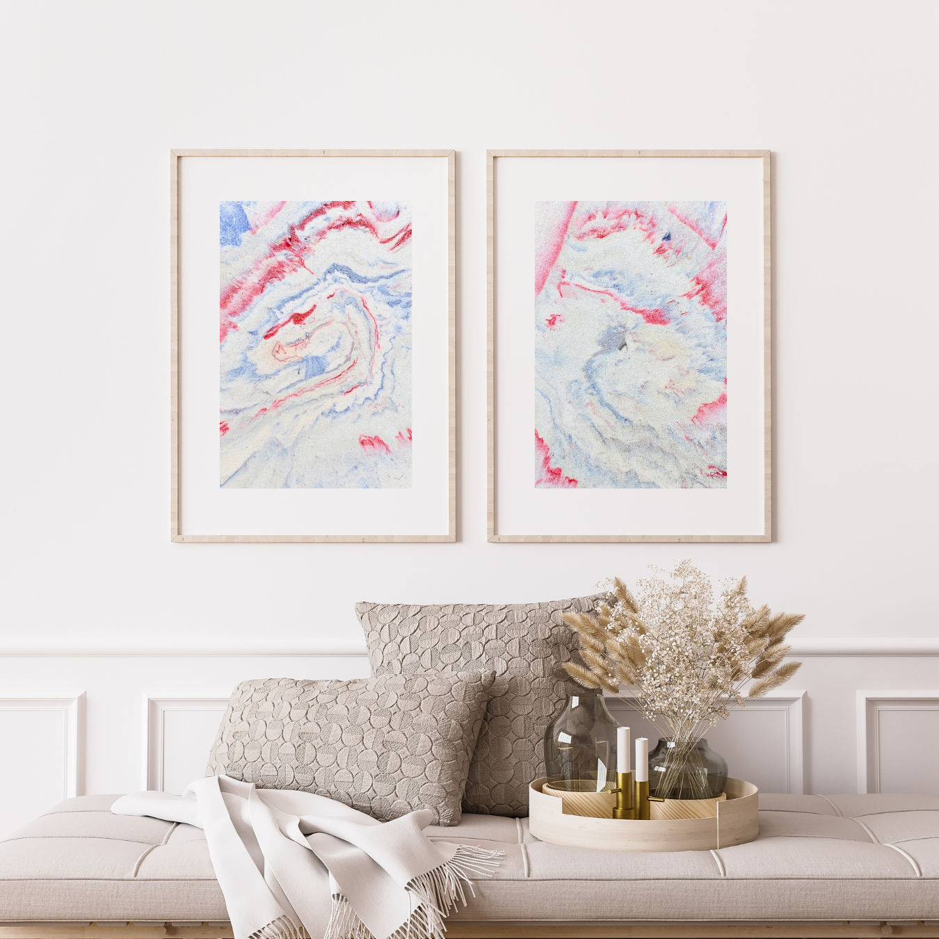 Red Snow v2 Digital Wall Art by Jagoda Jay Sudak Keshani printable art white blue red abstract instant download modern art decor recycled plastic modern abstract art