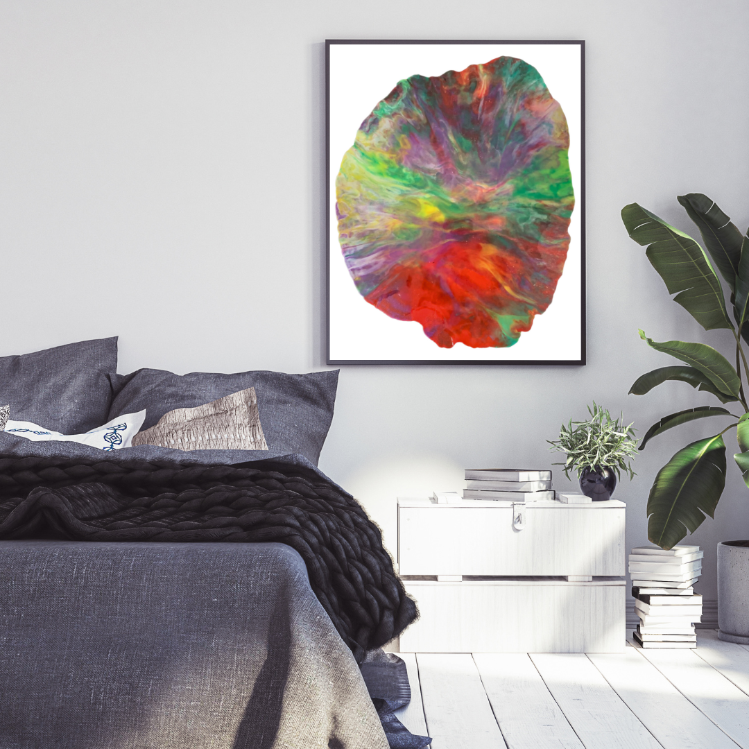 Tulips printable wall art made from recycled plastic bottle tops artwork instant download Jagoda Jay Sudak Keshani