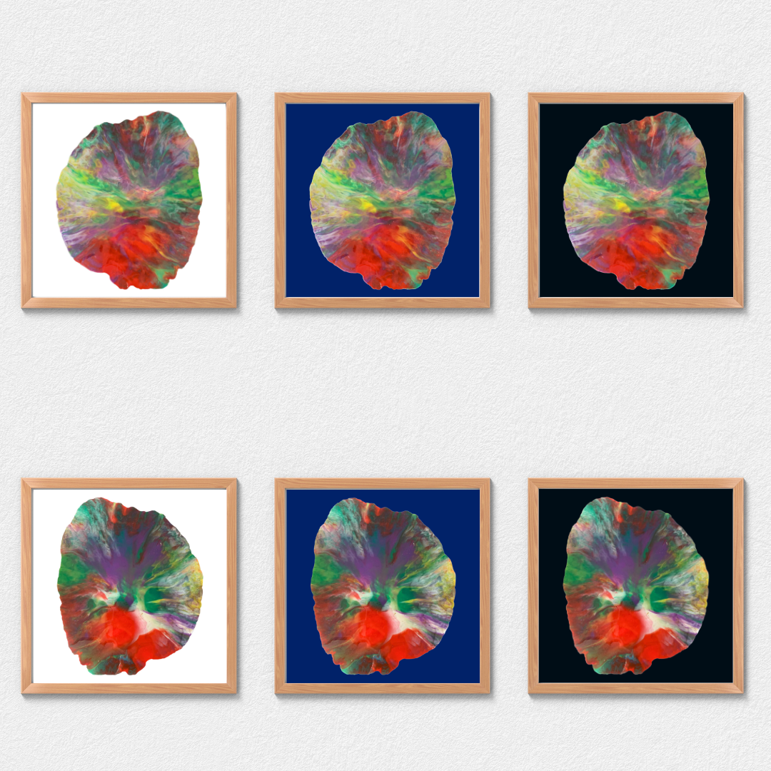 Tulips printable wall art made from recycled plastic bottle tops artwork instant download Jagoda Jay Sudak Keshani