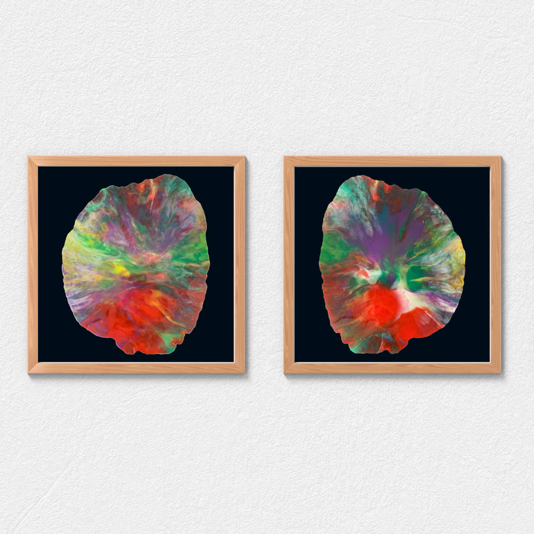 Tulips printable wall art made from recycled plastic bottle tops artwork instant download Jagoda Jay Sudak Keshani