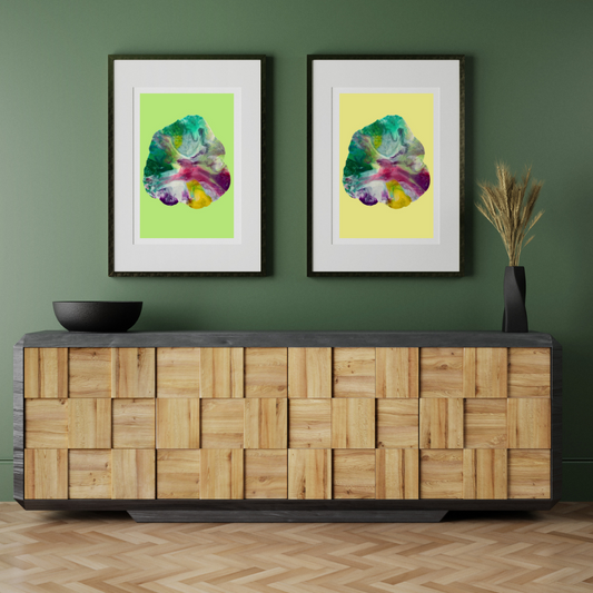 Printable art instant download print at home abstract purple yellow green melted plastic Jagoda Jay Sudak Keshani