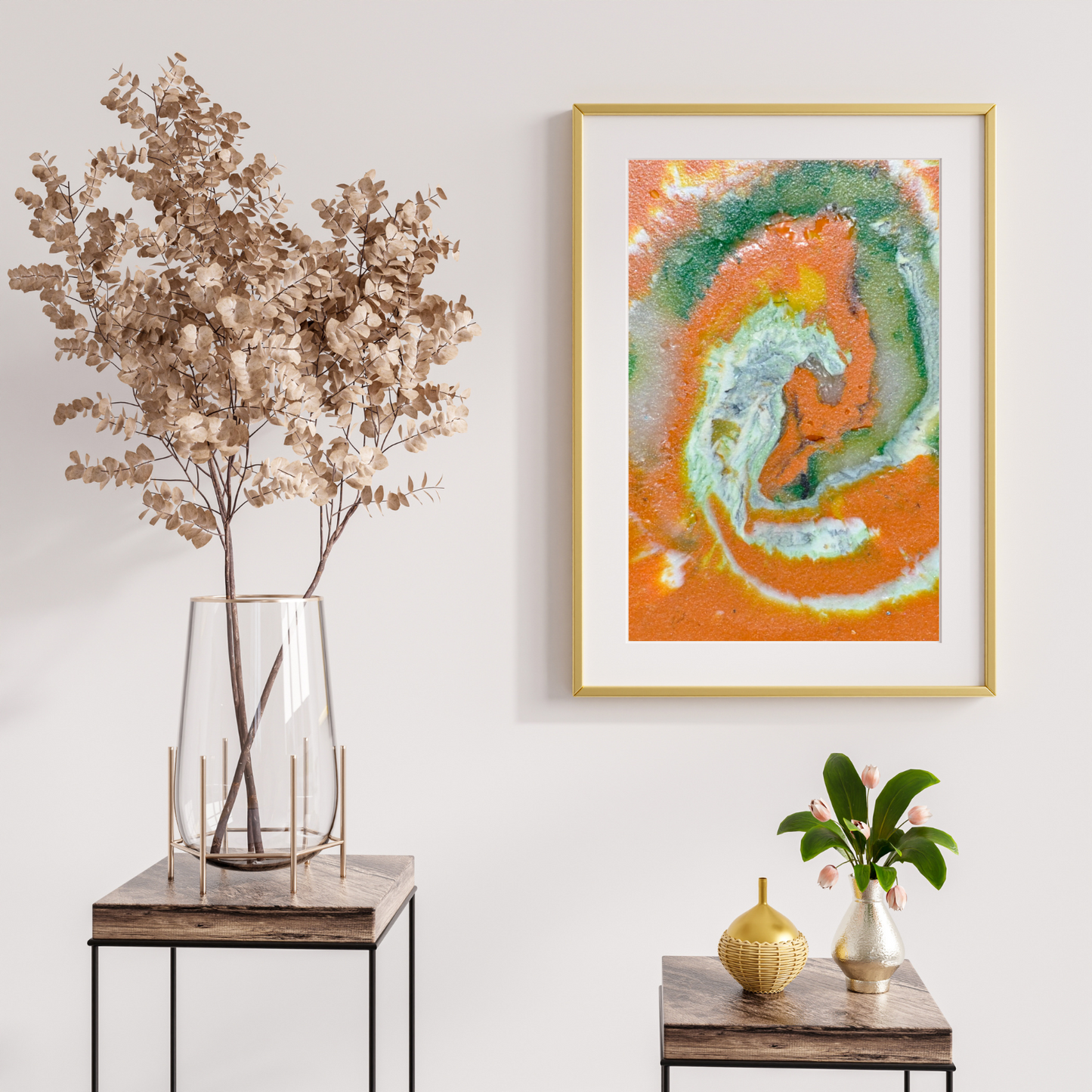 Fish Dance Digital Wall Art by Jagoda Jay Sudak Keshani printable art modern interior decor orange abstract recycled plastic modern art instant download pdf