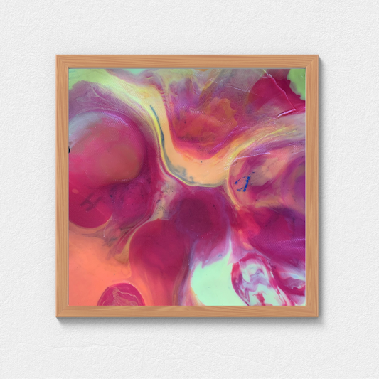 melted plastic wall art abstract pink orange bubble download print instant  Jagoda Jay Sudak Keshani