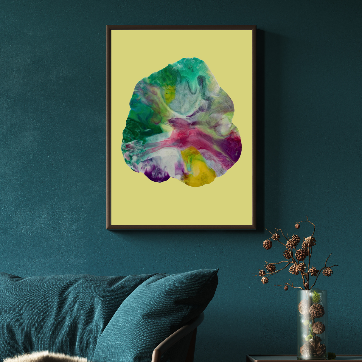 Printable art instant download print at home abstract purple yellow green melted plastic Jagoda Jay Sudak Keshani