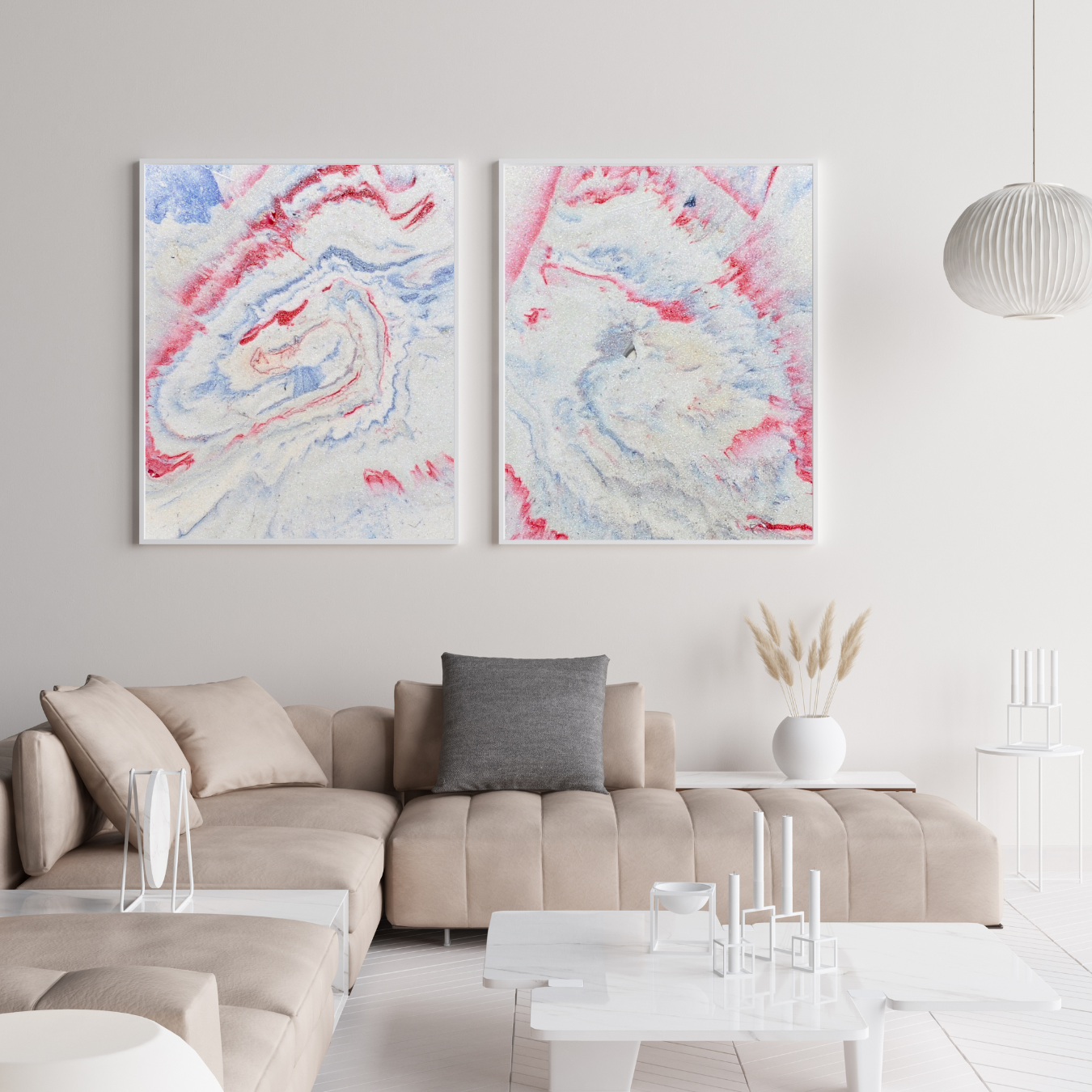 Red Snow v2 Digital Wall Art by Jagoda Jay Sudak Keshani printable art white blue red abstract instant download modern art decor recycled plastic modern abstract art