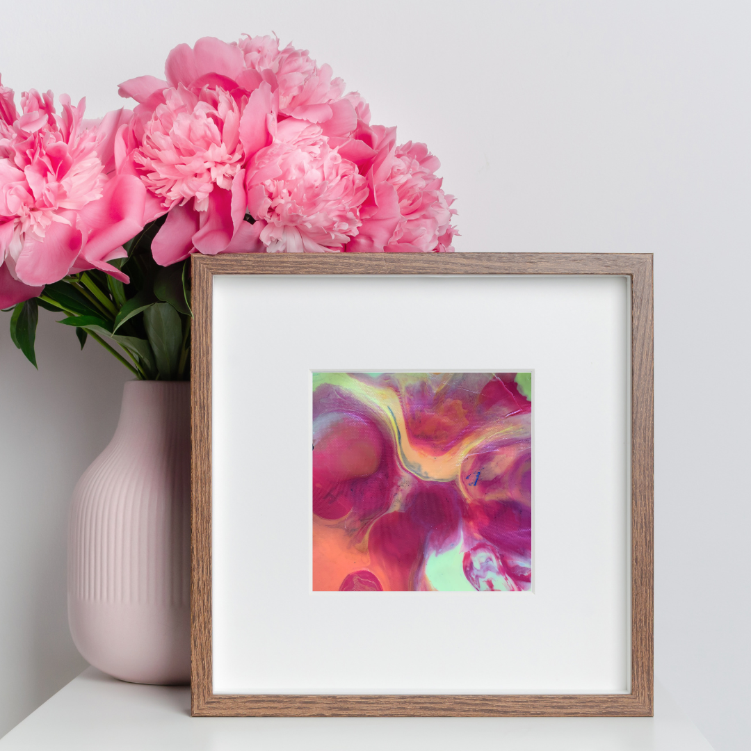 melted plastic wall art abstract pink orange bubble download print instant pdf Jagoda Jay Sudak Keshani