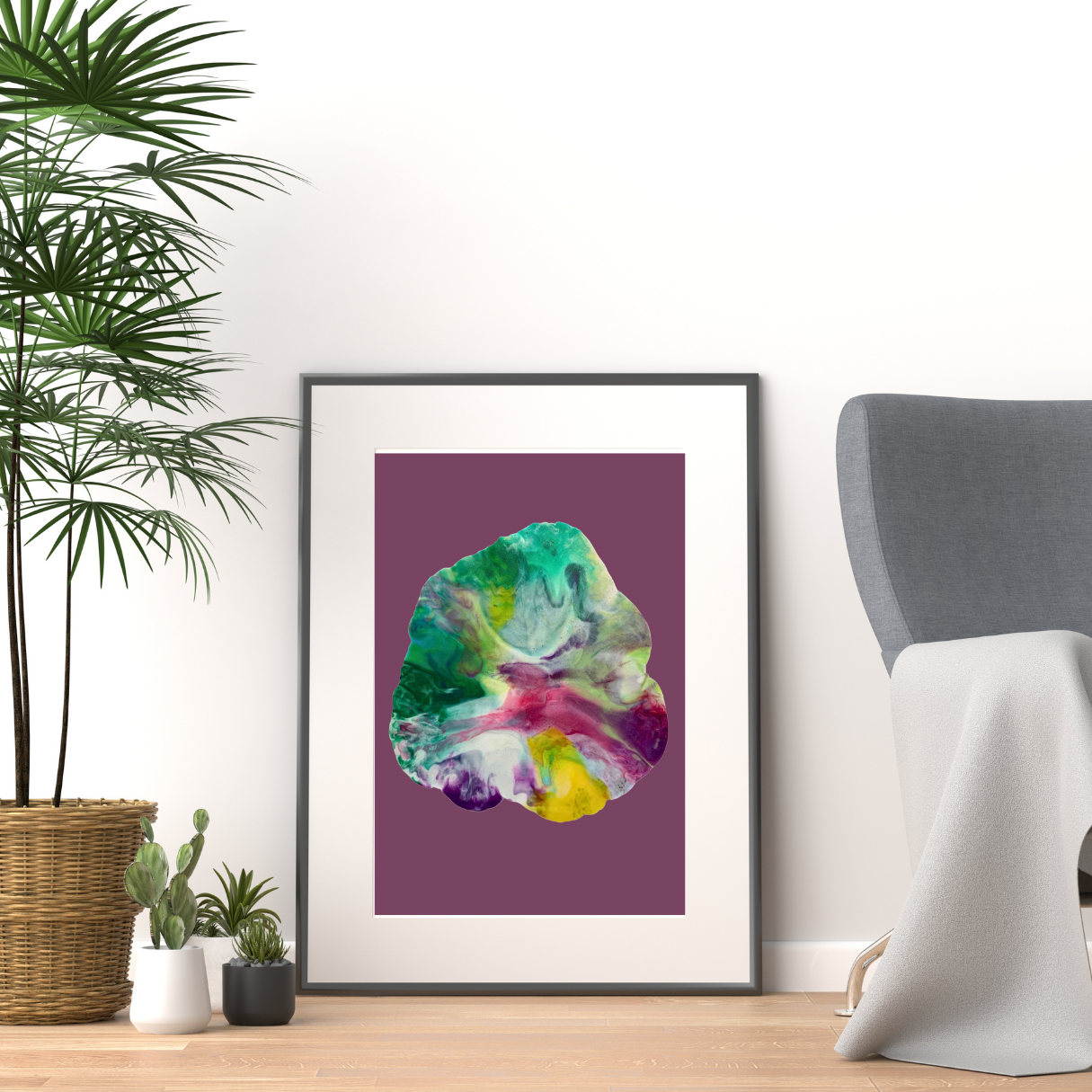 Printable art instant download print at home abstract purple yellow green melted plastic Jagoda Jay Sudak Keshani