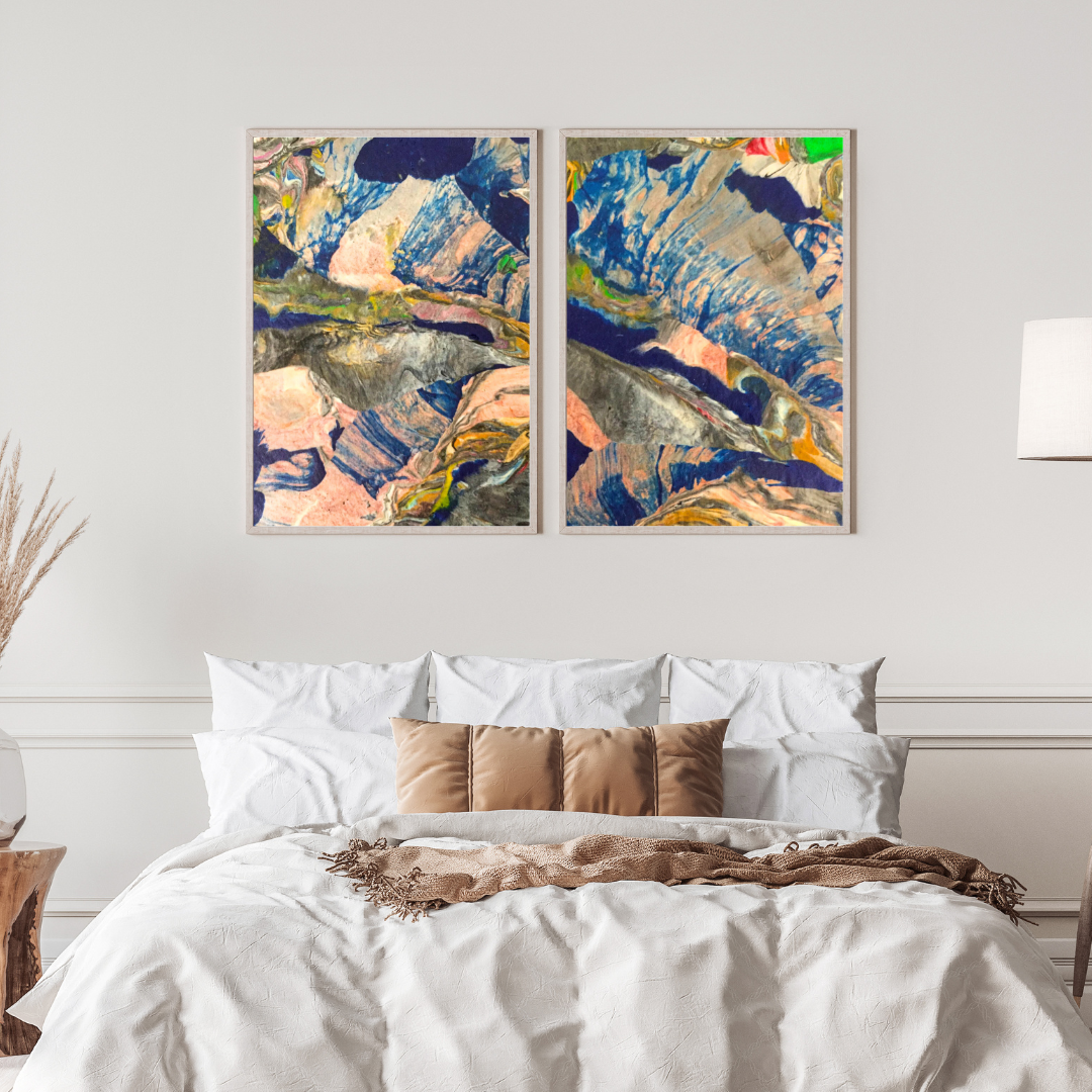 Melted Plastic Navy Pink printable wall art instant download print at home abstract modern art Jagoda Jay Sudak Keshani