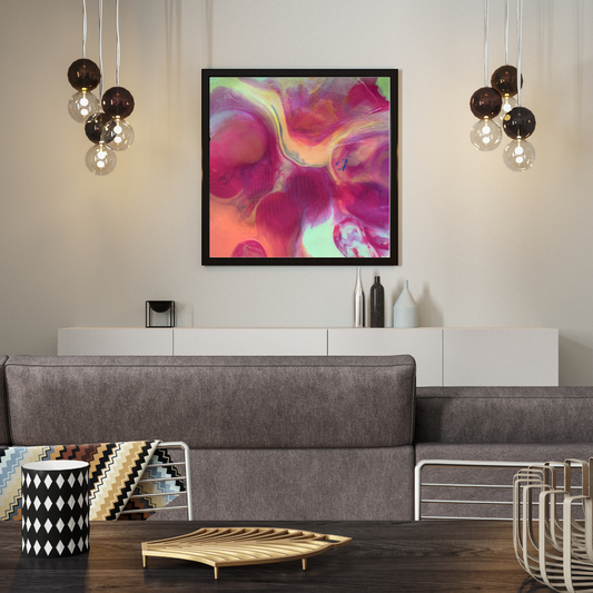 melted plastic wall art abstract pink orange bubble download print instant  pdf Jagoda Jay Sudak Keshani