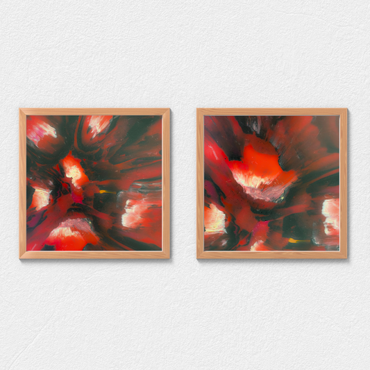Digital art printable instant download Fire red black office decor modern art abstract recycled plastic art Jagoda Jay Sudak Keshani