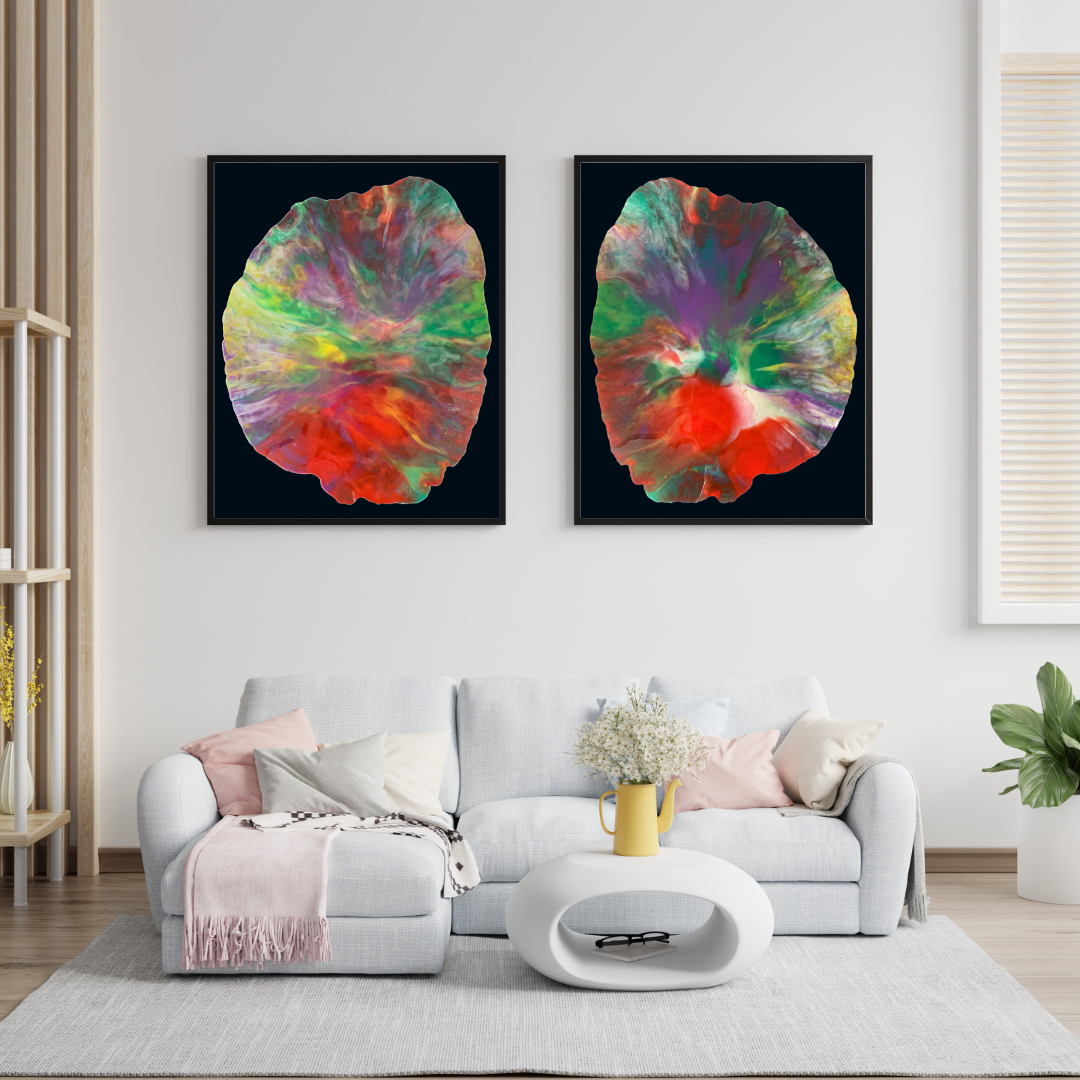 Tulips printable wall art made from recycled plastic bottle tops artwork instant download Jagoda Jay Sudak Keshani