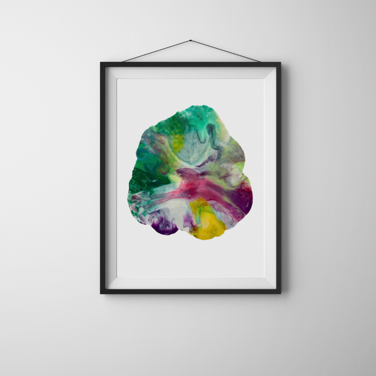 Printable art instant download print at home abstract purple yellow green melted plastic Jagoda Jay Sudak Keshani
