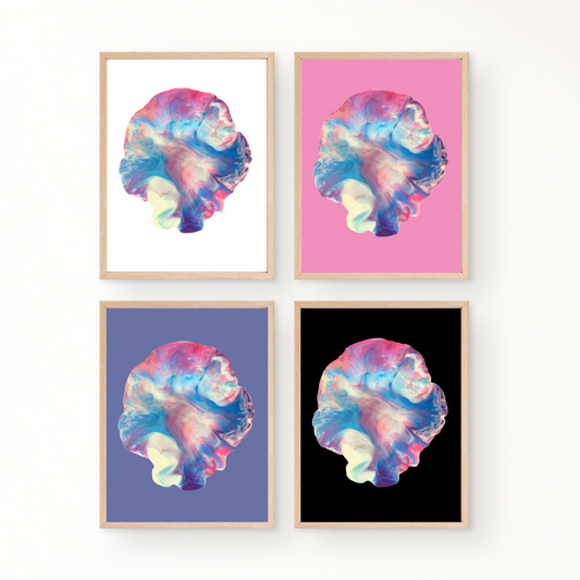 Printable Wall Art, instant download digital art, abstract art pink purple blue melted plastic Jagoda Jay Sudak Keshani