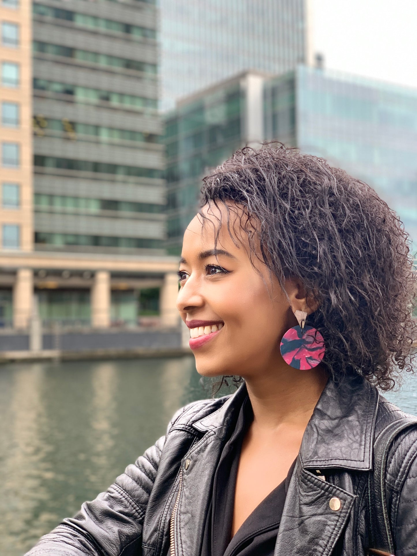 Sustainable Statement Studs Handmade from recycled plastic ethically made eco gift