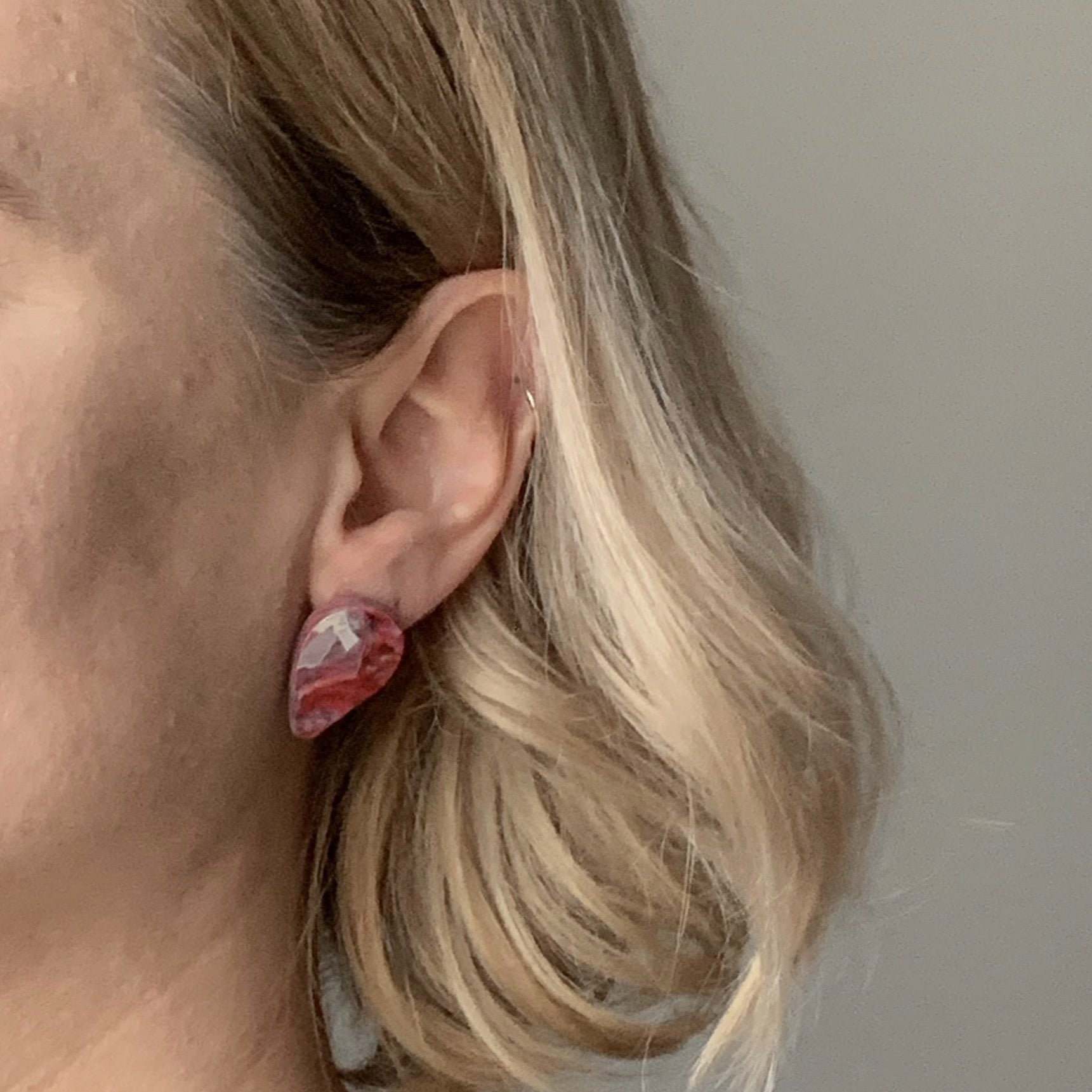 Sustainable Earrings Studs Eco friendly made from bottle tops christmas gift for grandmother