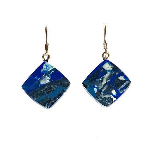 Recycled Bottle tops earrings drops