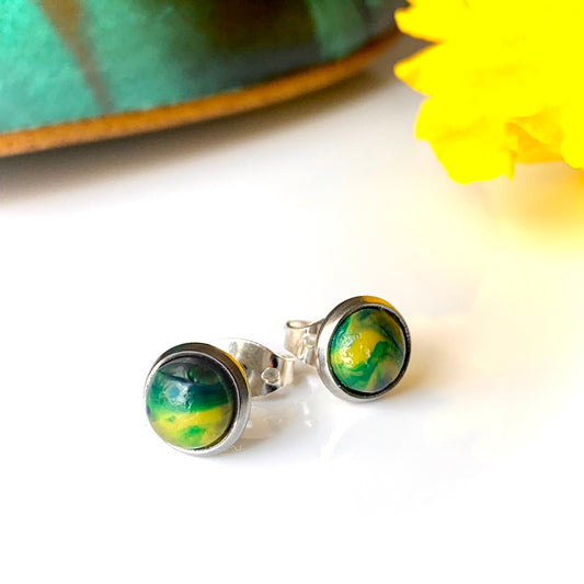Green 6 mm Round Studs