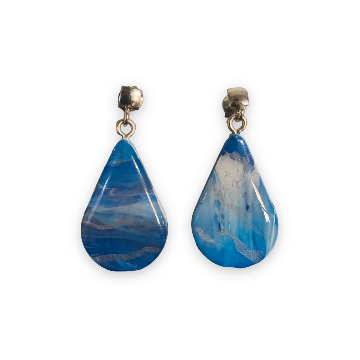 Teardrop Studs Azure Sea