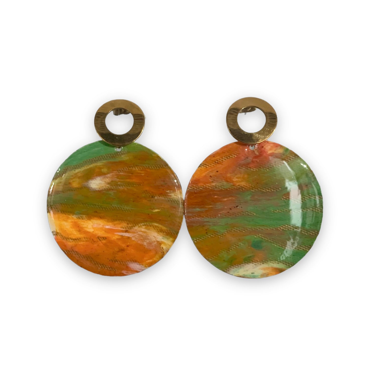 Recycled Plastic Bottle Tops Handmade Statement earrings Ecofriendly Artesian Christmas gift for her ethical