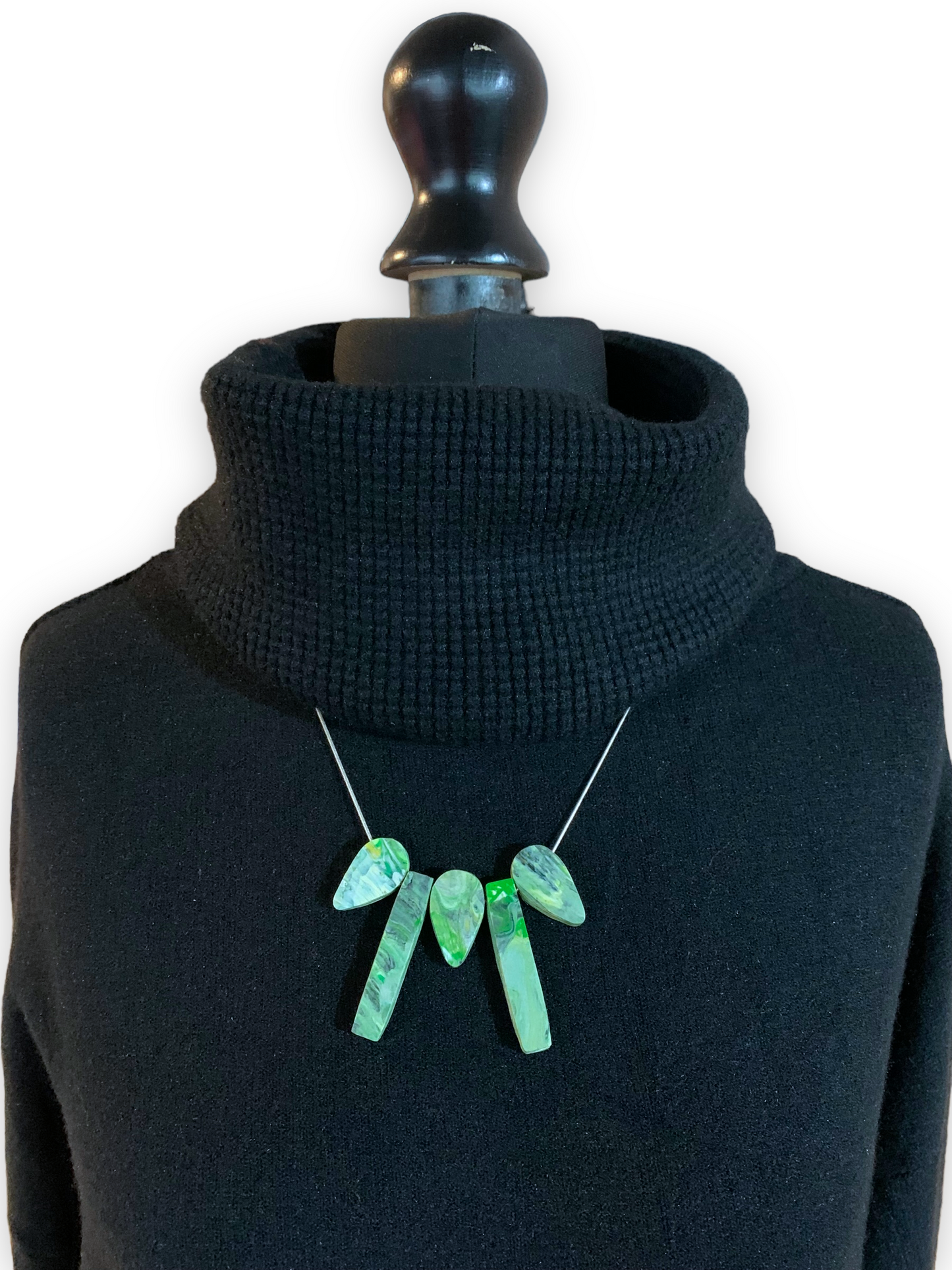 Recycled plastic necklace jewellery earrings studs handmade in London by Jagoda Jay Sudak Keshani eco gift for her him
