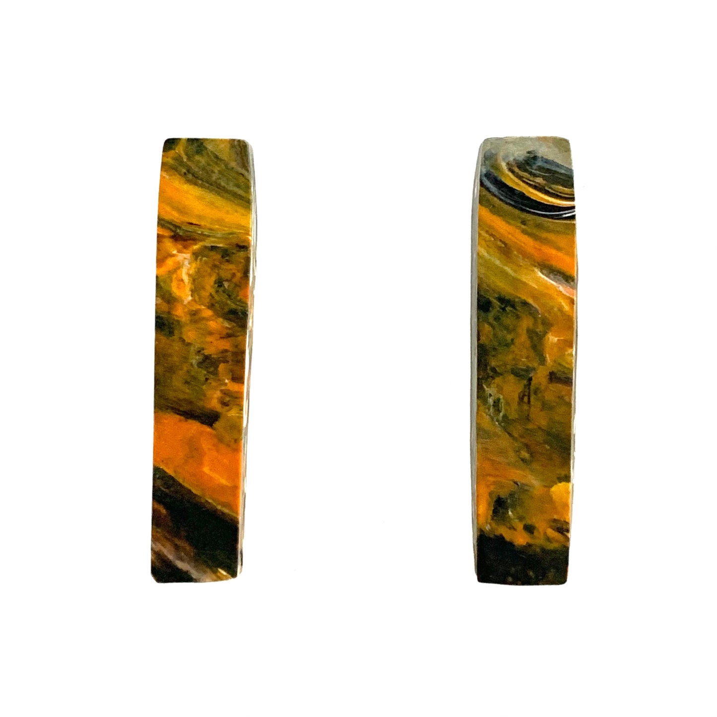 Sustainable Bar Handmade Studs Gift for her orange black