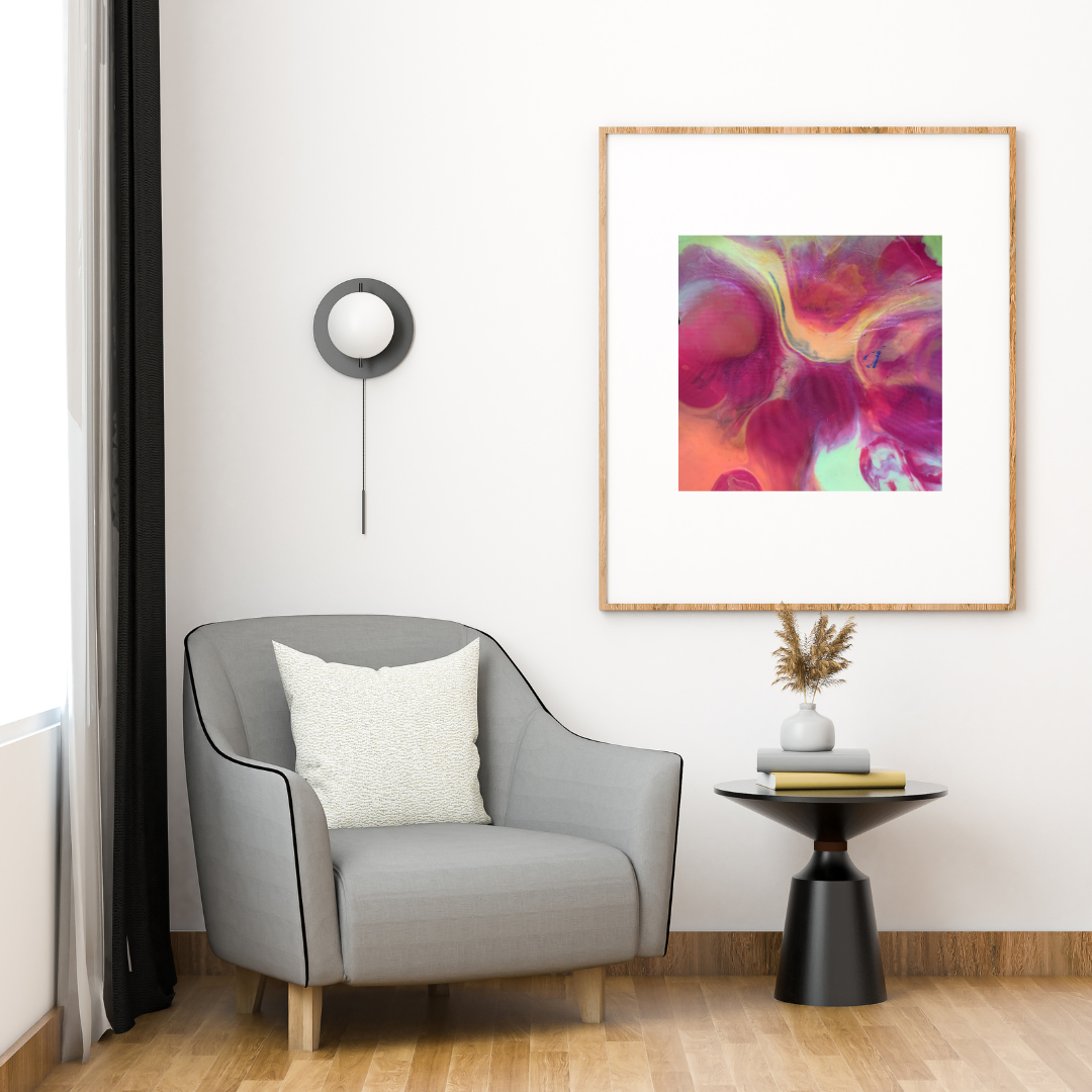 melted plastic wall art abstract pink orange bubble download print instant  pdf Jagoda Jay Sudak Keshani