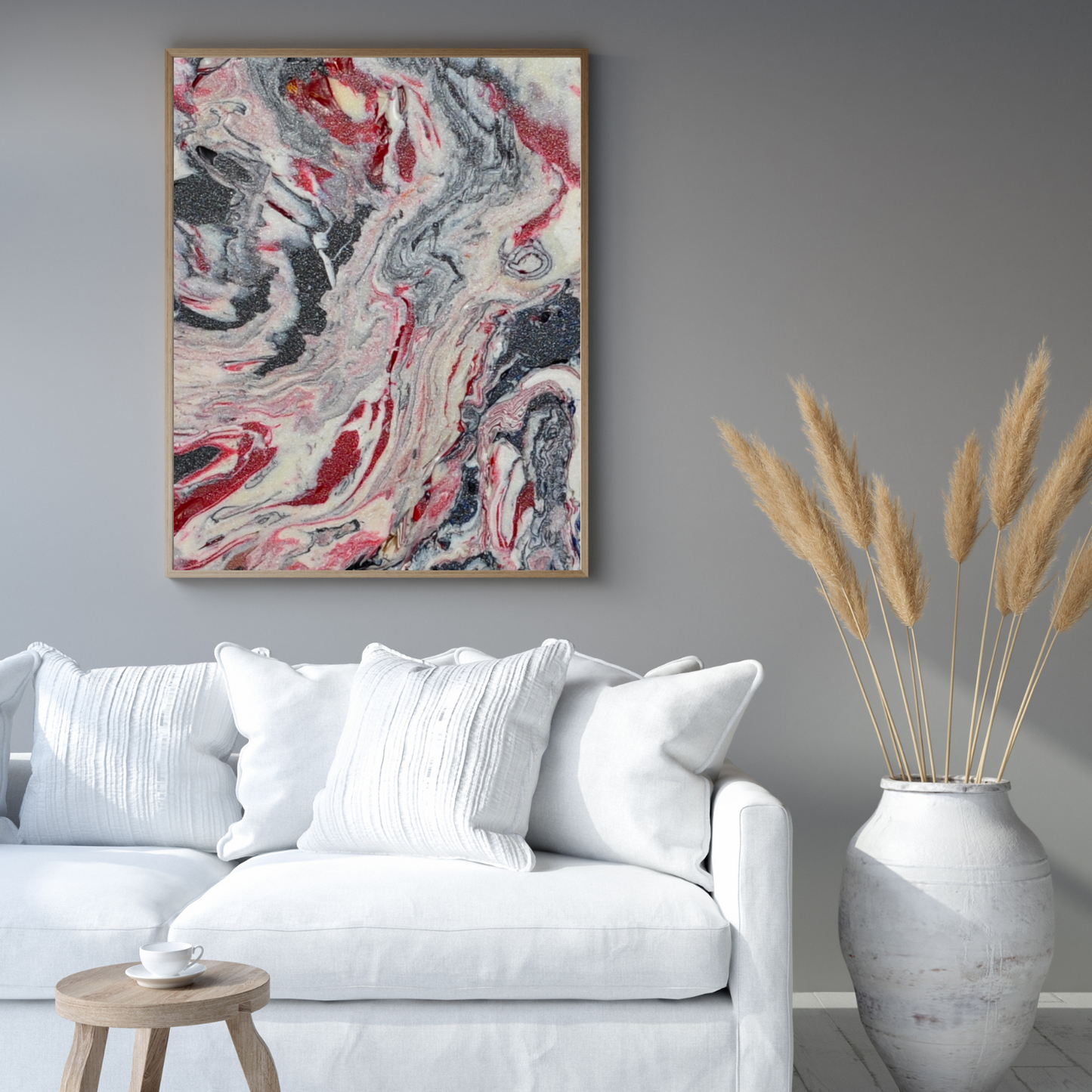 Red Marble Abstract Art Wallart interior decor diy printable instant download pdf nft recycled plastic wall art print 