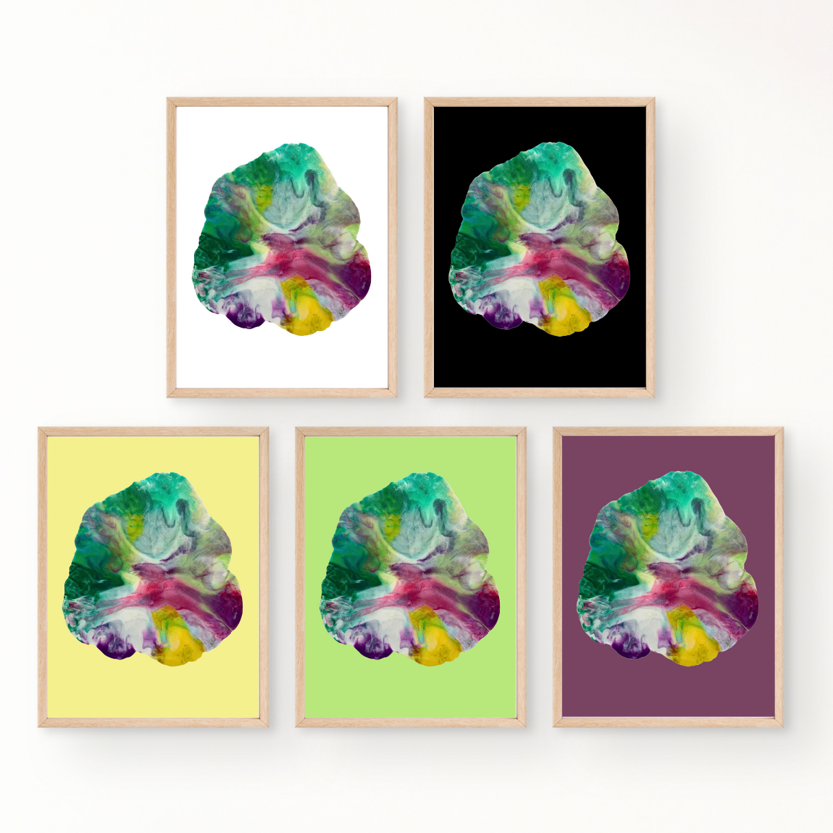 Printable art instant download print at home abstract purple yellow green melted plastic Jagoda Jay Sudak Keshani
