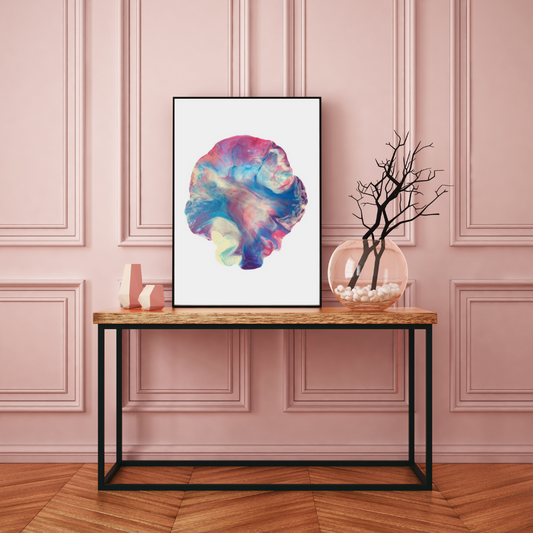 Printable Wall Art, instant download digital art, abstract art pink purple blue melted plastic Jagoda Jay Sudak Keshani