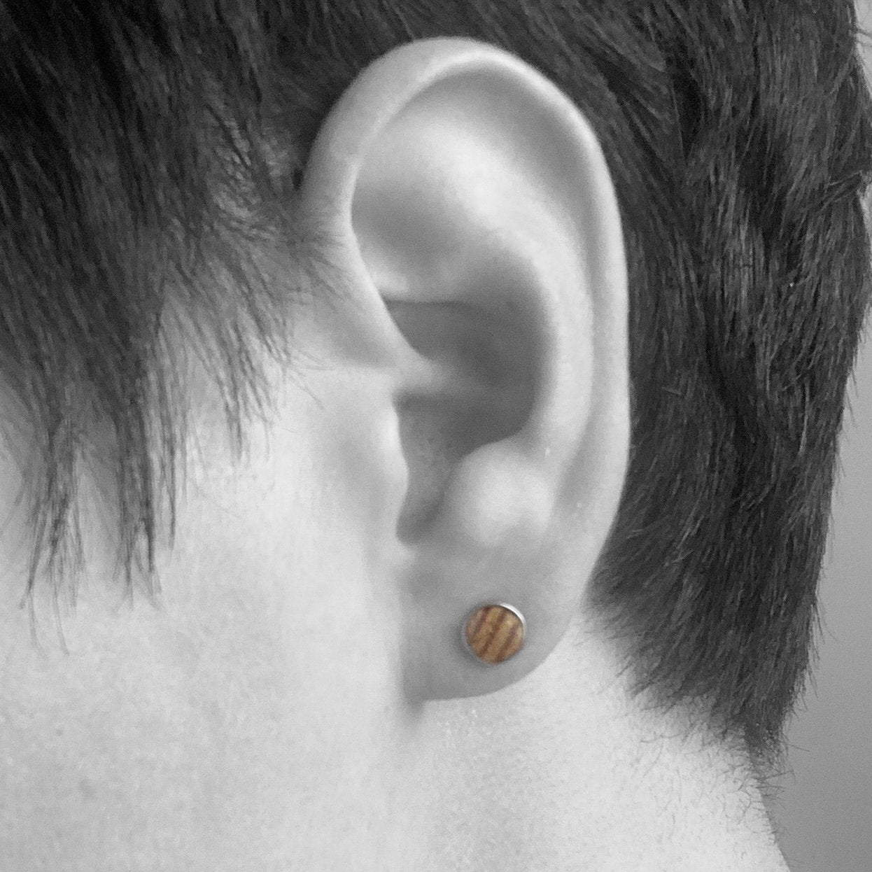 6mm Round Studs made from Painted Wine Cork Recycled materials jewellery earrings studs handmade in London by Jagoda Jay Sudak Keshani eco gift for her him