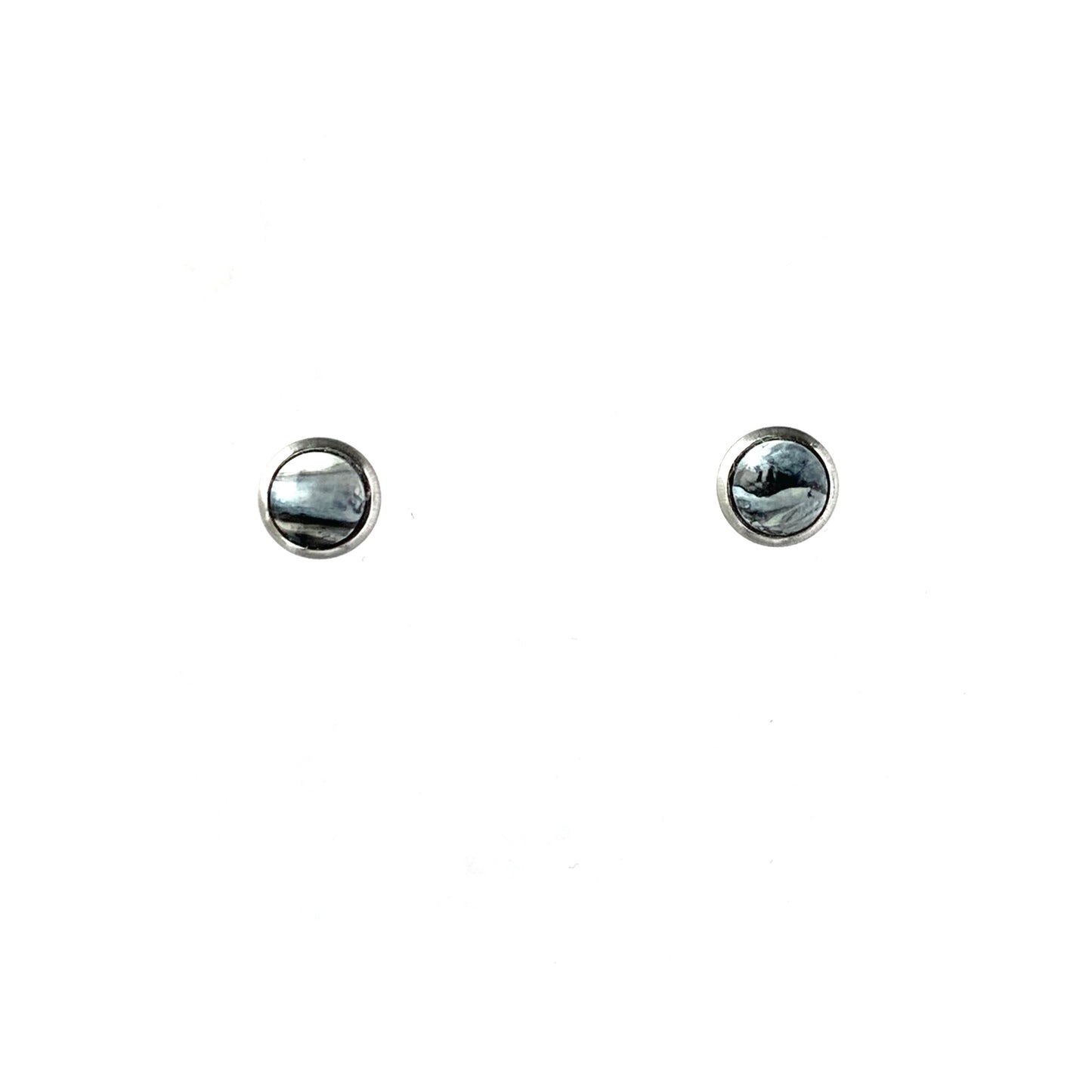 Little studs black and white stainless steel eco friendly Recycled plastic necklace jewellery earrings studs handmade in London by Jagoda Jay Sudak Keshani eco gift for her him