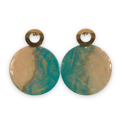 Statement Circle Studs Lagoon