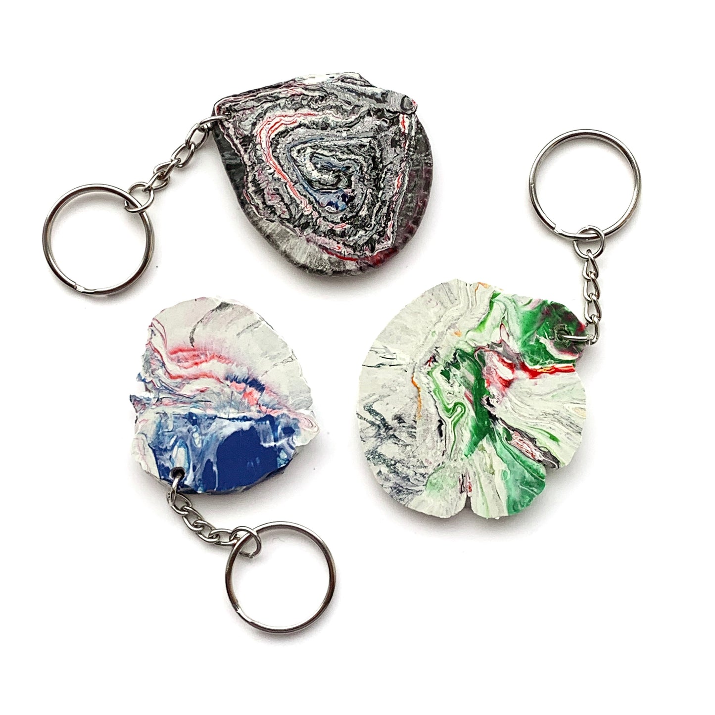 Key ring made of recycled plastic bags ban plastic bag 