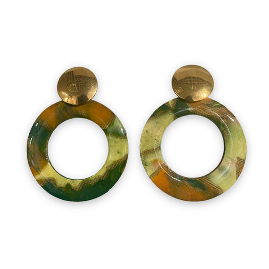 Statement Round Studs Earth Vibe