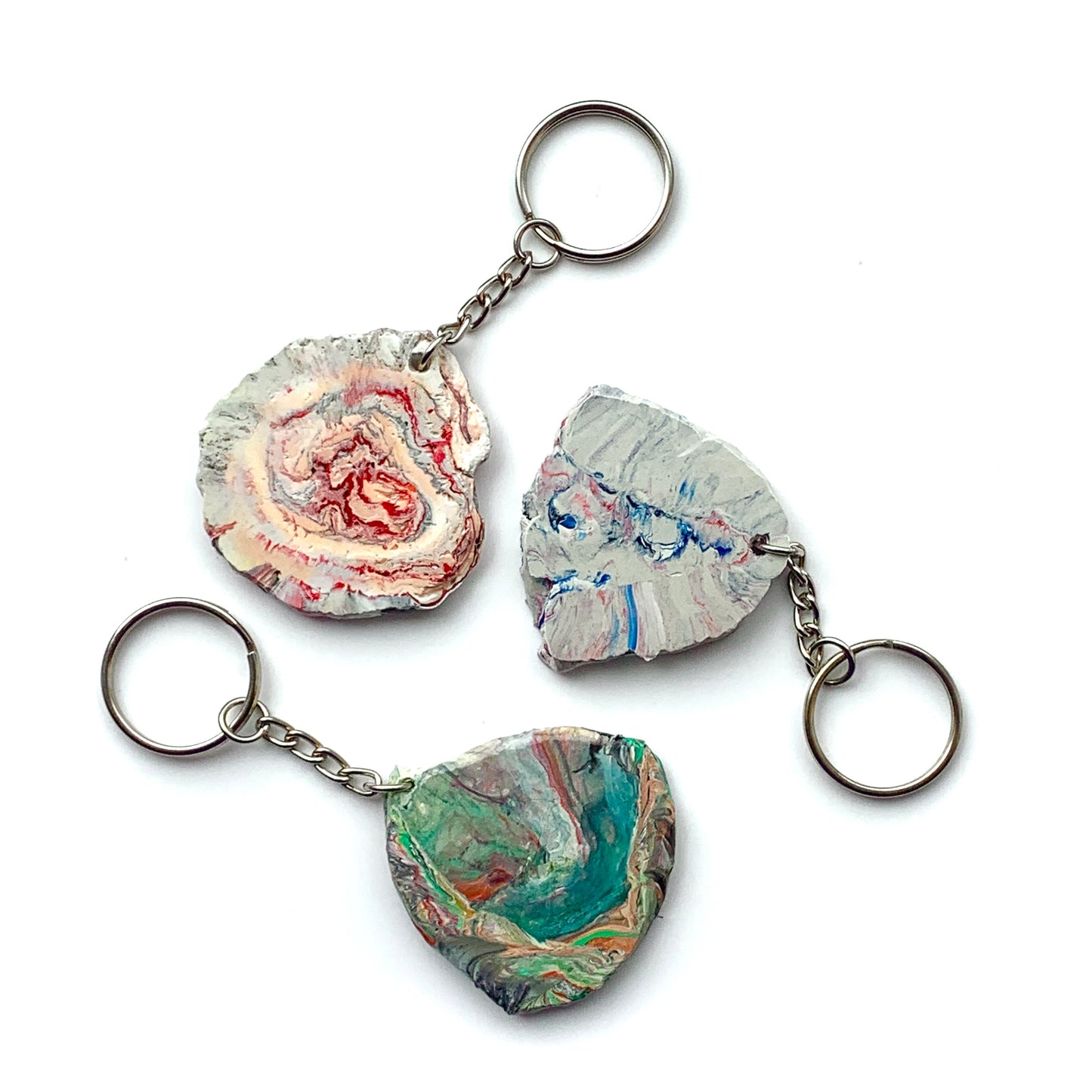 Key ring made of recycled plastic bags ban plastic bag 