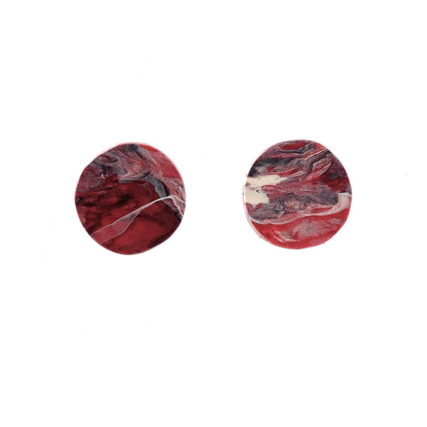 Red studs Sustainable handmade artesian ecofriendly gift for her